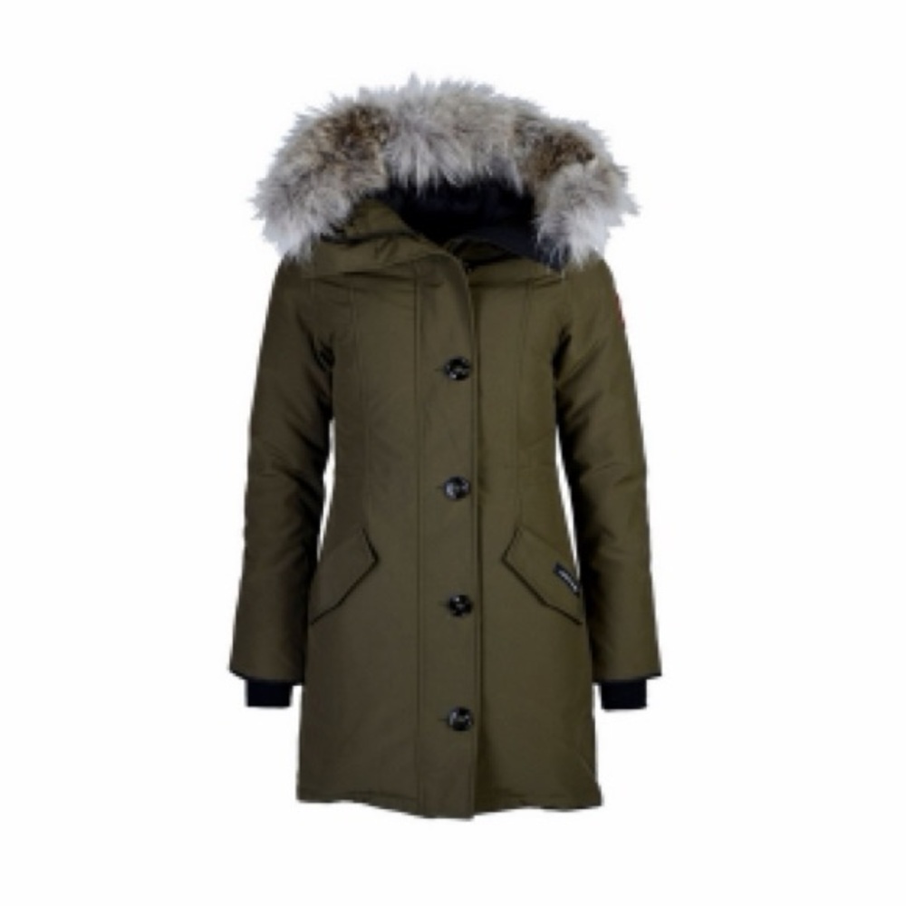 Canada Goose Olive Parka with Fur Trim - Picture 6 of 12